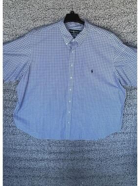 Polo Ralph Lauren, Classic Fit, Plaid, Short Sleeve Shirt, Men's Size 4XB BIG